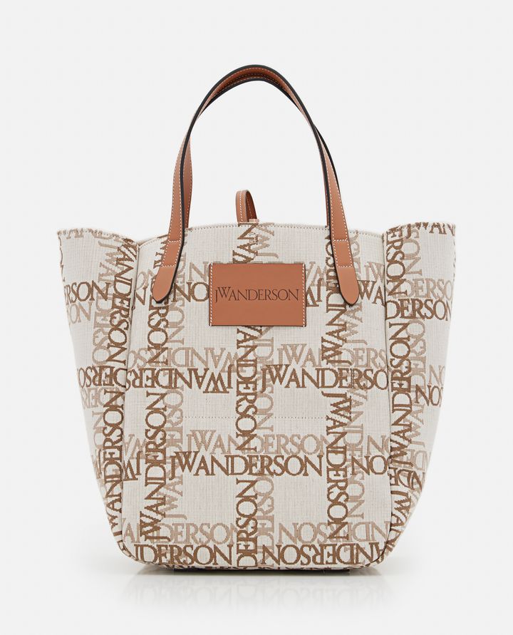 JW Anderson - DOUBLE LOGO PRINT CANVAS TOTE BAG_4