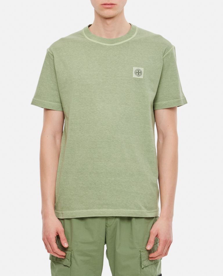 Stone Island  ,  Basic Logo T-shirt Cotton Washed  ,  Green S