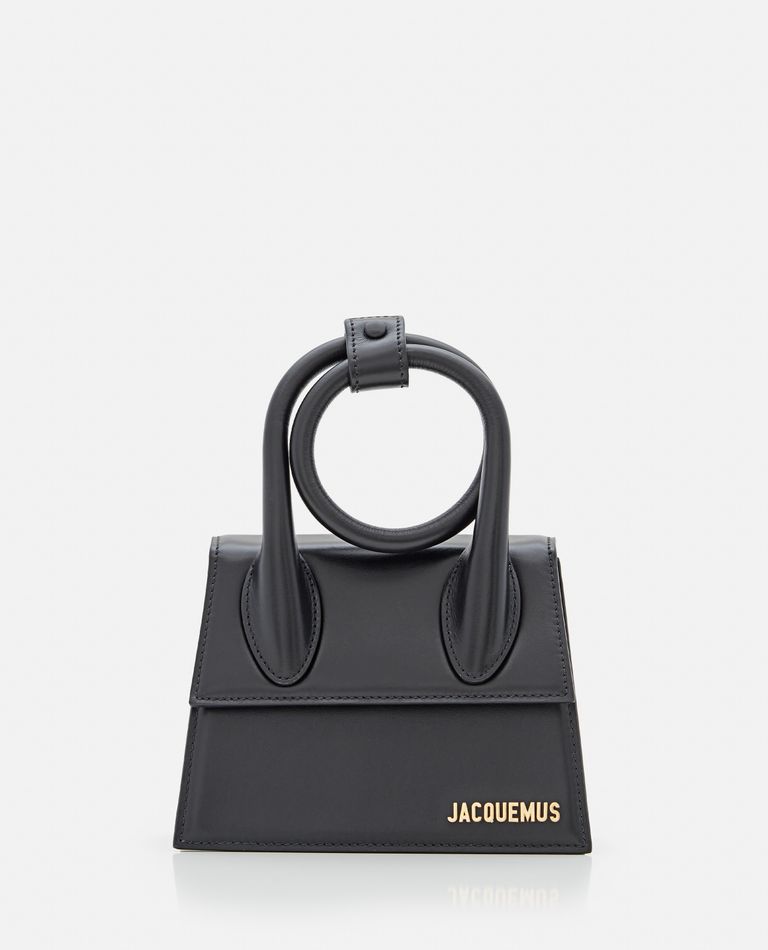 Jacquemus  ,  Le Chiquito Noeud Leather Shoulder Bag  ,  Black TU