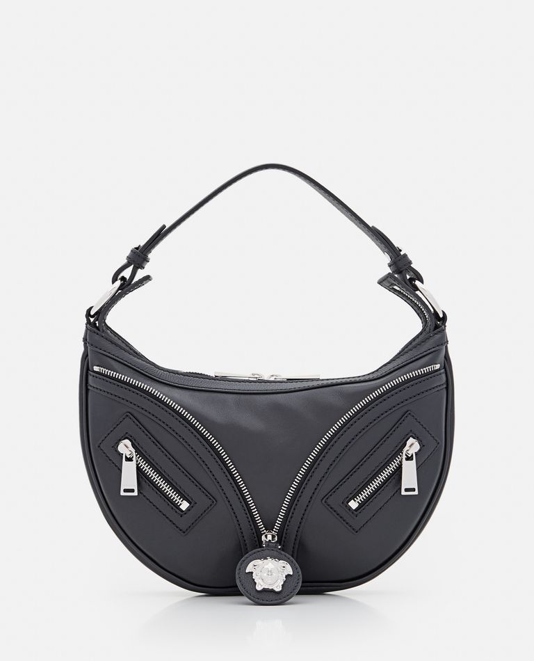 SMALL HOBO LEATHER SHOULDER BAG for Women - Versace sale | Biffi