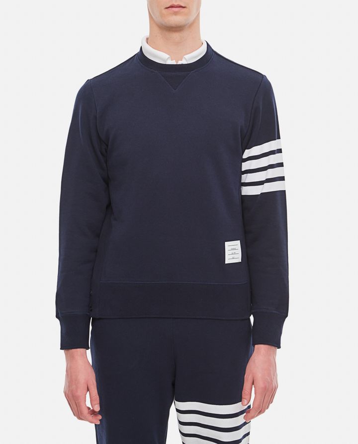 Thom Browne - CLASSIC SWEATSHIRT IN CLASSIC LOOPBACK 4 BAR_1