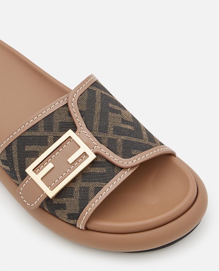 Fendi First - Pink leather high-heeled sandals | Fendi