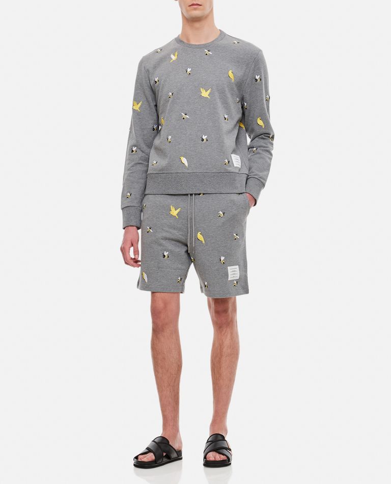 Thom Browne Sweatshirt Mit Stickerei In Grey