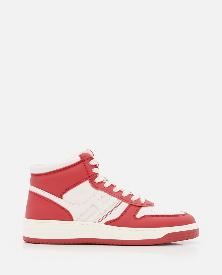 Hogan  ,  H630 High-top Leather Basket Sneakers  ,  Red 36