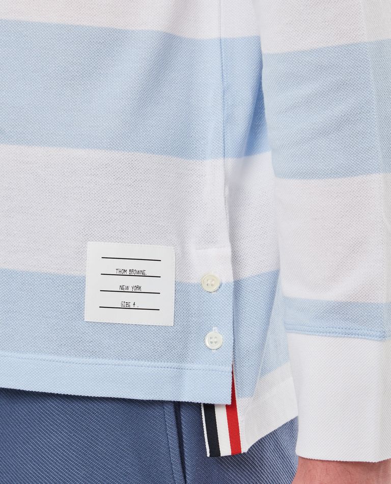 Thom Browne Rugby Polo In Sky Blue