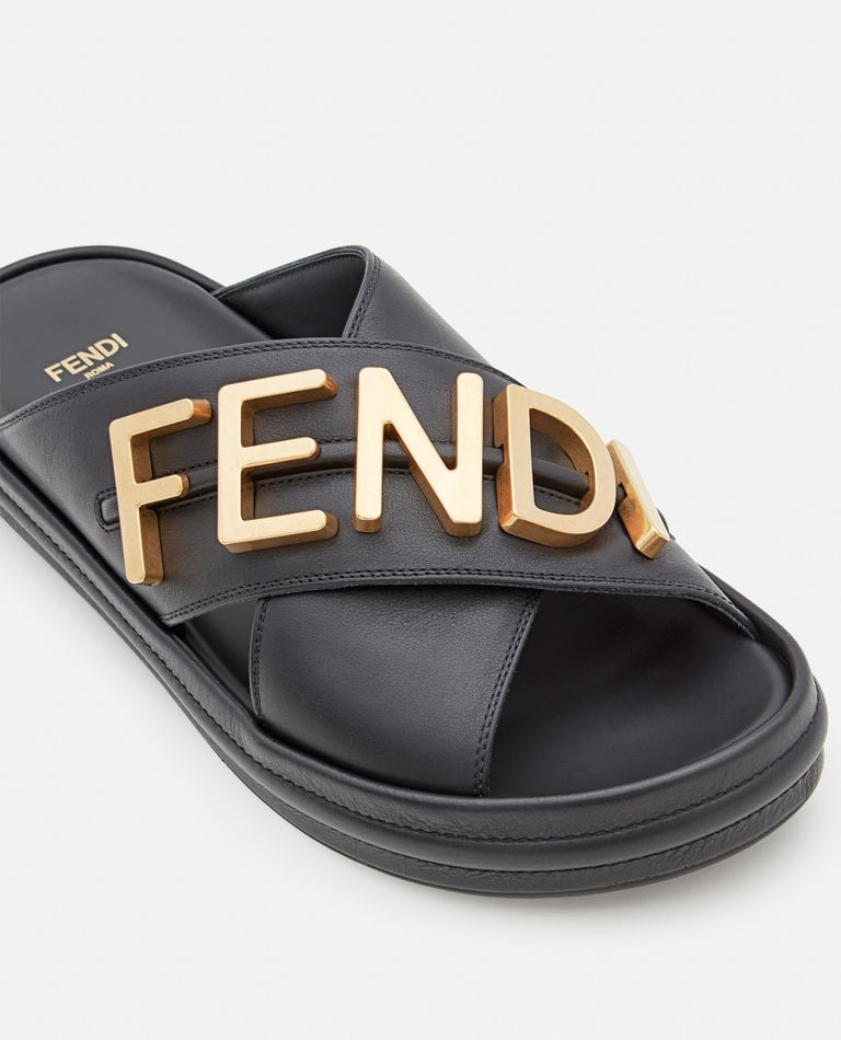 LOGO LEATHER SANDALS for Women Fendi Biffi