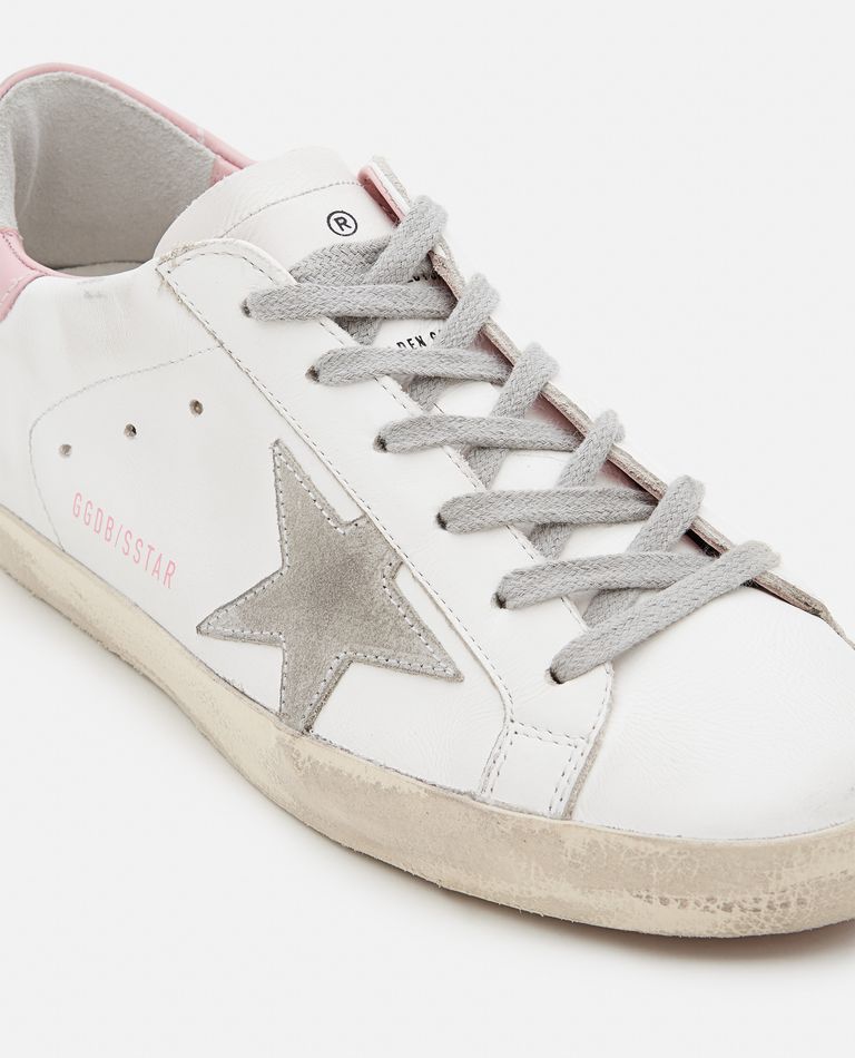 Golden Goose Super-star Suede And Leather Sneakers In White