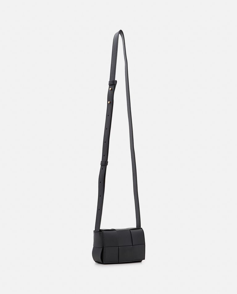 Bottega Veneta Candy Cassette Leather Shoulder Bag In Black