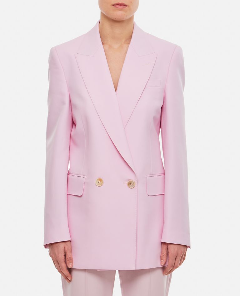 Alexander McQueen  ,  Wool Double Breasted Jacket  ,  Rose 42