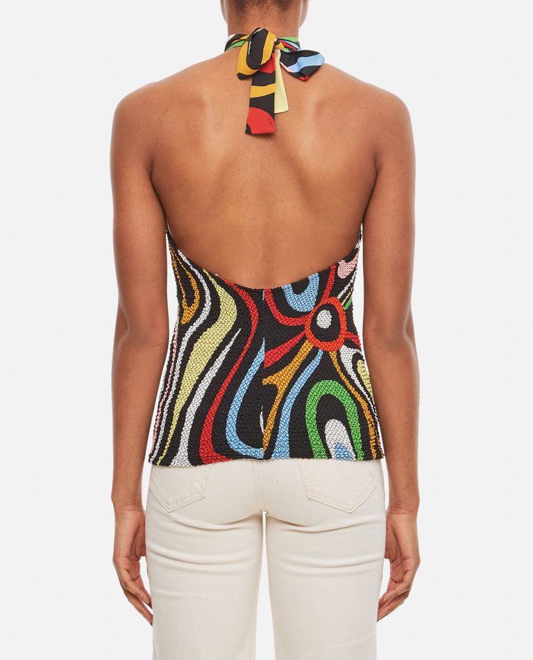 CREPE DE CHINE SLEEVELESS TOP for Women - Emilio Pucci sale