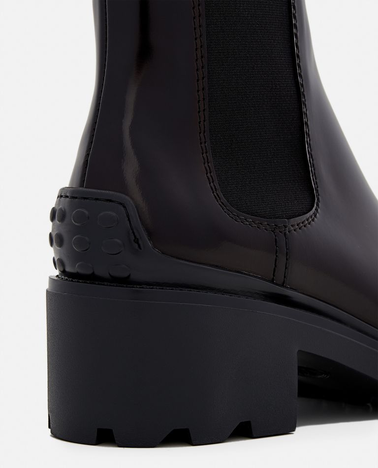 Tod's Patent-leather Chelsea Boots - Women - Black Boots - IT37