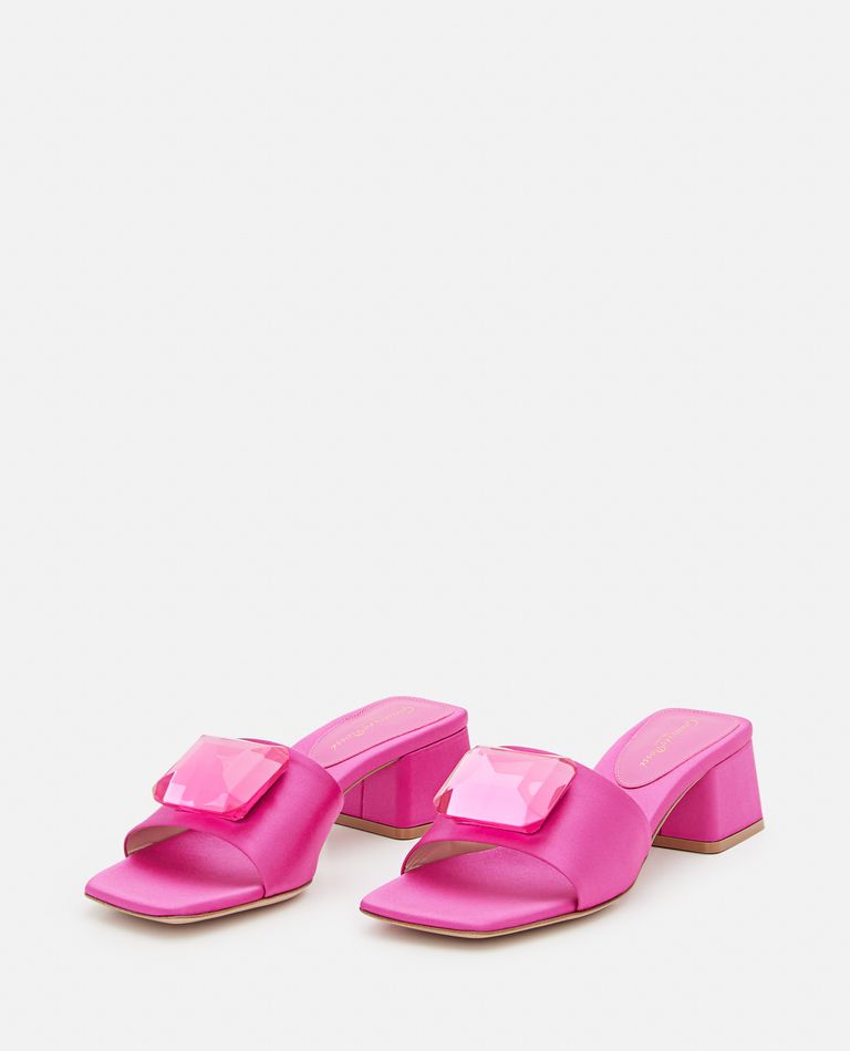 Gianvito Rossi  ,  45mm Satin Sandals  ,  Rose 39