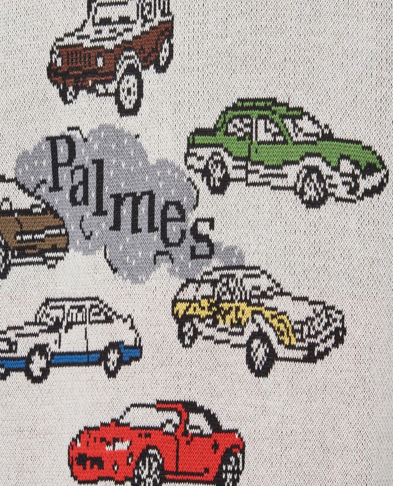 Palmes  ,  Cars Knitted Sweater  ,  White M