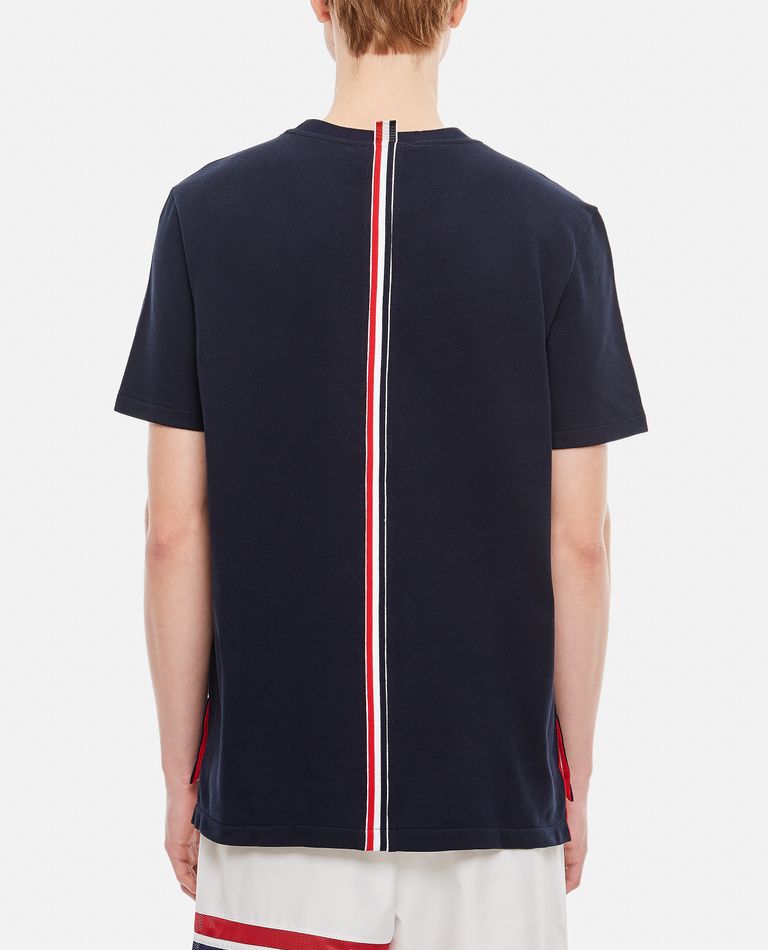 SS TEE CENTER BACK RWB STRIPE for Men - Thom Browne | Biffi