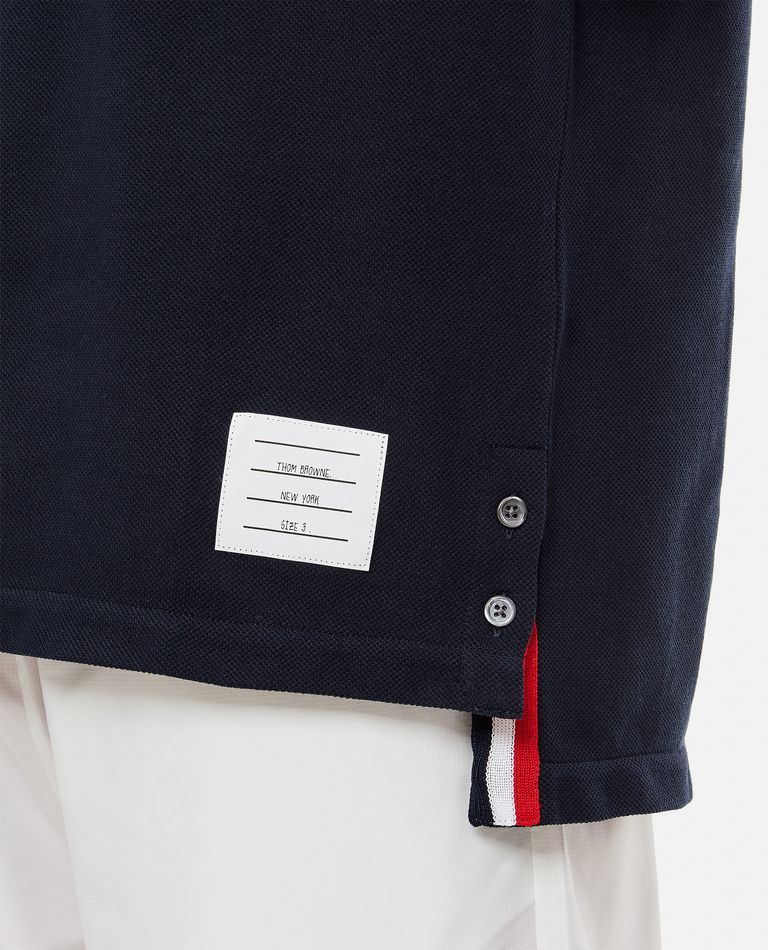 Tシャツ・カットソー THOM BROWNE FW24 'RWB' shirt (MWL407CF0351 035) Thom Browne Men's Engineered RWB Stripe T-Shirt in Medium
