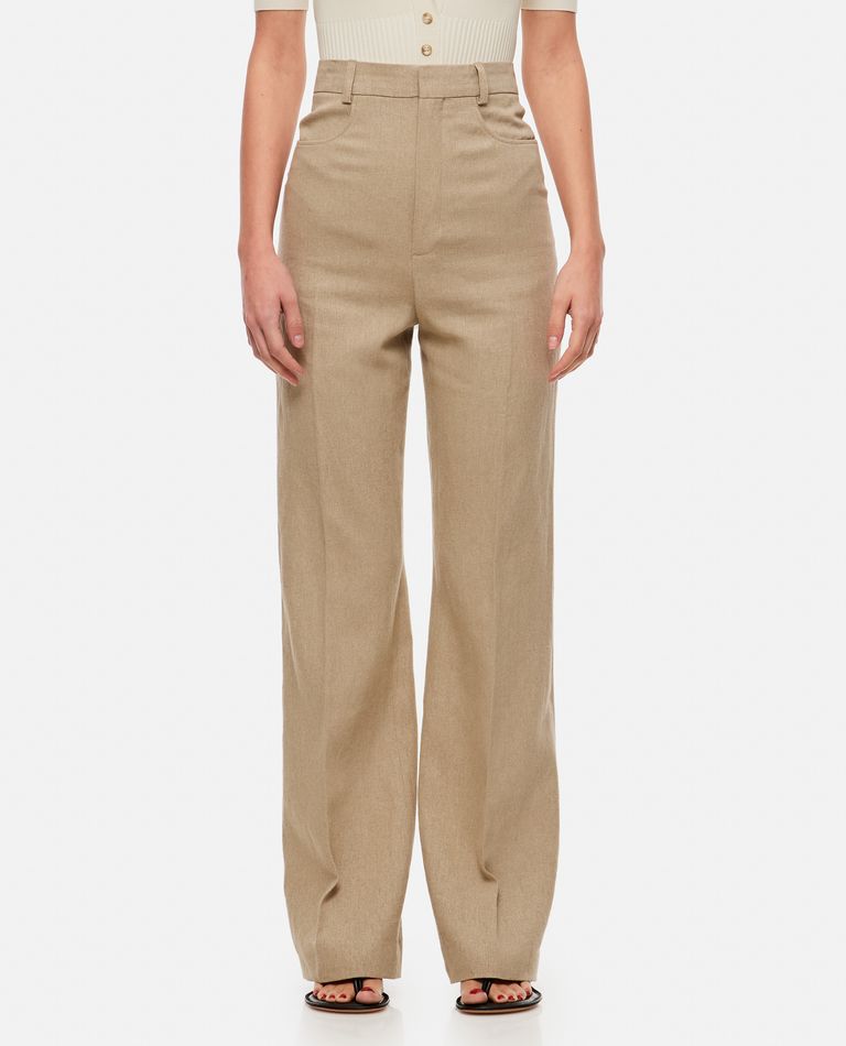 Easy Care Linen Tapered Trouser  Oxendales