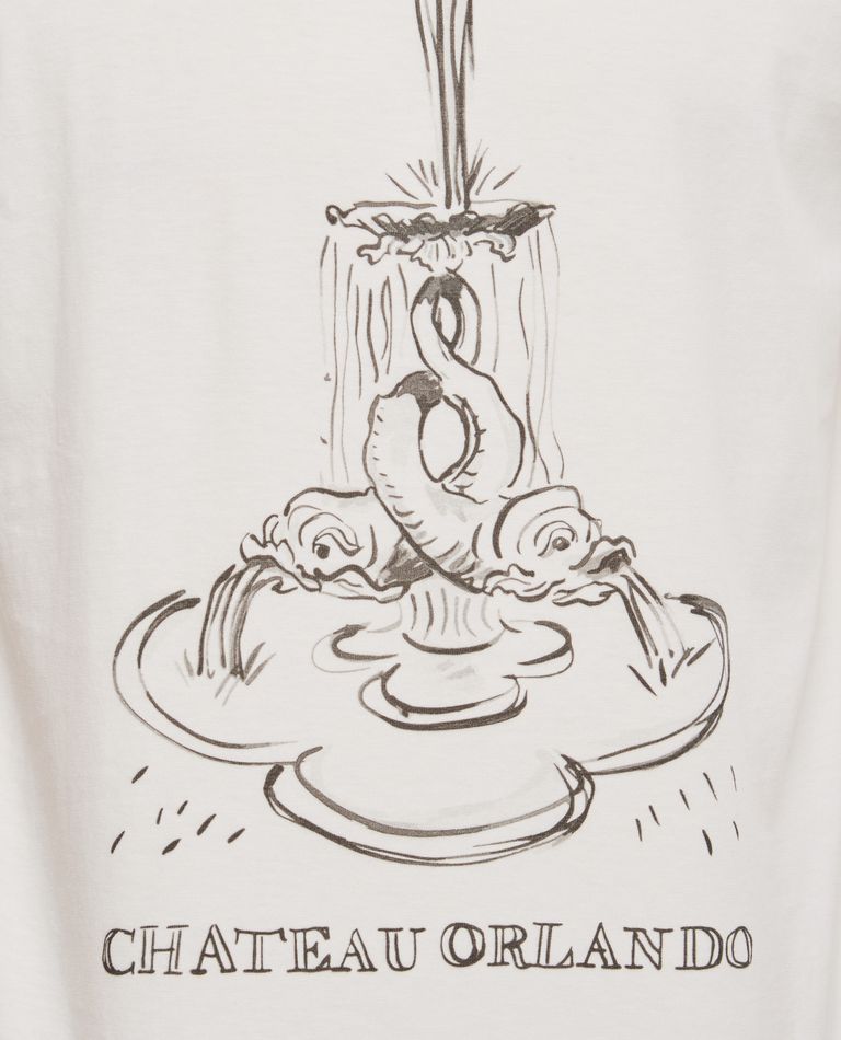 Chateau Orlando Fountain T-shirt In Beige