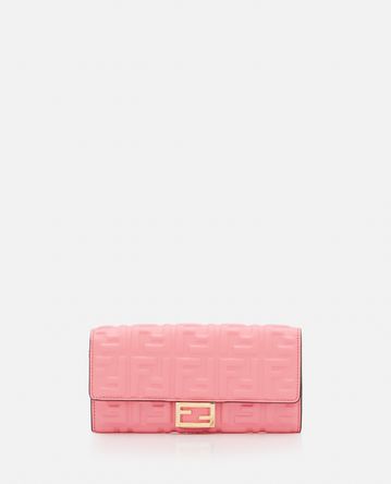 Fendi - EMBOSSED FF LEATHER WALLET CHAIN BAG