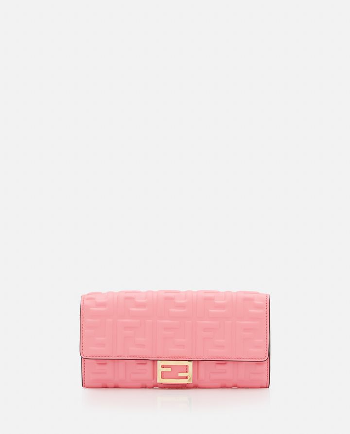 Fendi - EMBOSSED FF LEATHER WALLET CHAIN BAG_1