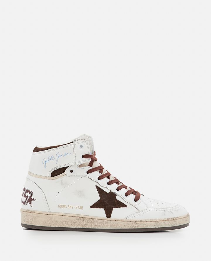 Golden Goose - SKY STAR SNEAKERS NAPPA UPPER AND SPUR NYLON TONGUE SUEDE STAR_1
