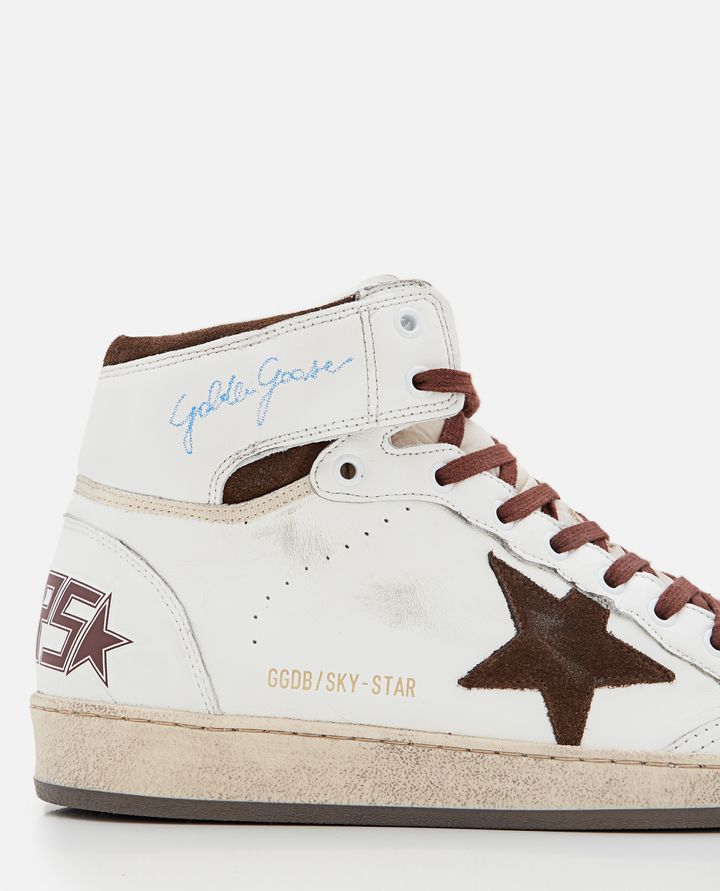 Golden Goose - SKY STAR SNEAKERS NAPPA UPPER AND SPUR NYLON TONGUE SUEDE STAR_4