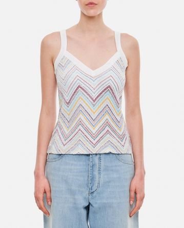 Missoni - COTTON BLEND SLEEVELESS TOP