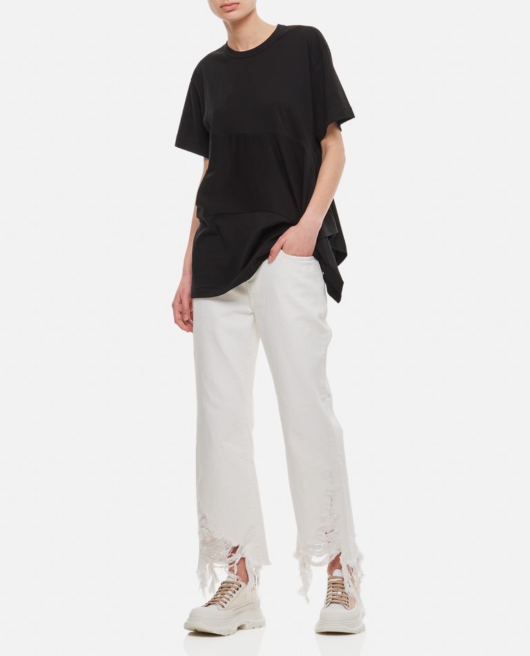 Stella Mccartney Distressed Straight-leg Jeans In White