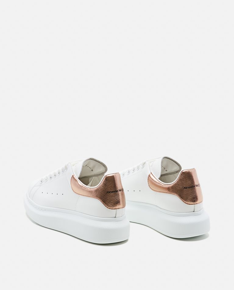 Alexander McQueen  ,  45mm Larry Grainy Leather Sneakers  ,  White 38,5