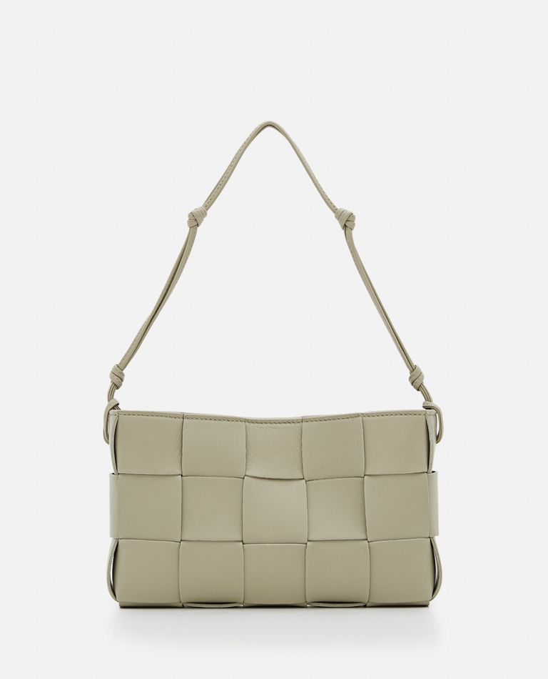 CASSETTE POUCH ON STRAP LEATHER SHOULDER BAG for Women