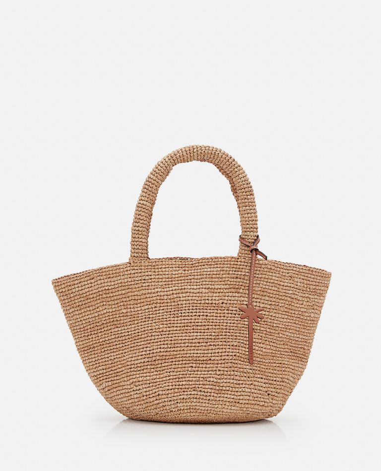 Shop Manebi Medium Summer Raffia Tote Bag In Brown