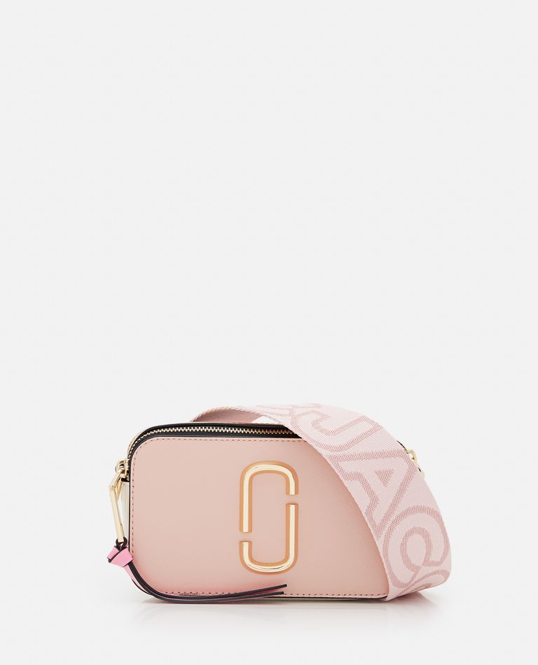 Marc Jacobs Snapshot Pink Leather Crossbody Bag With Logo