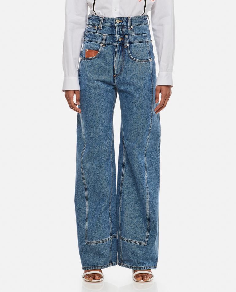 COTTON TROMPE L'OEIL JEANS for Women - Loewe | Biffi