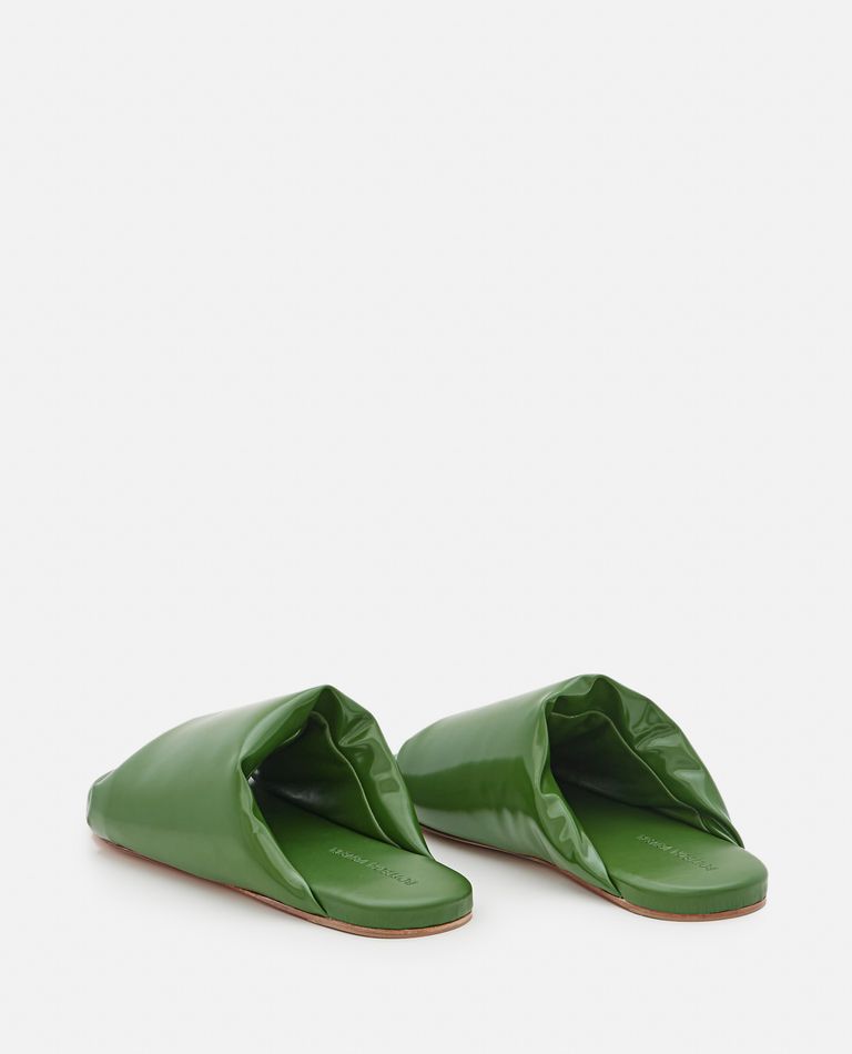 GLOSSY LEATHER PADDED SANDALS for Women - Bottega Veneta | Biffi