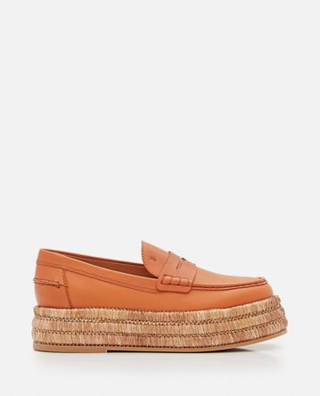Tod's - RAFFIA FLATFORM LOAFERS
