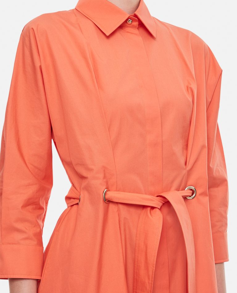 Max Mara Flavio Button-front Belted Midi Dress In Orange