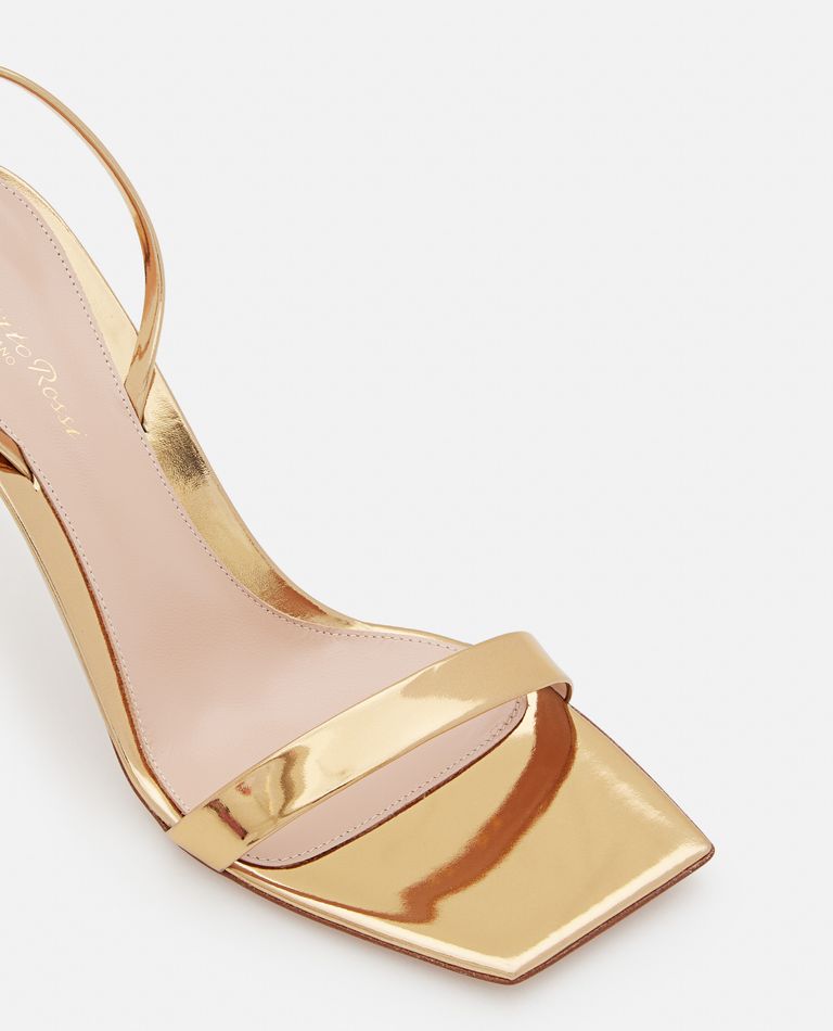 Gianvito Rossi  ,  85mm Ribbon Stiletto Heel Sandals  ,  Gold 37