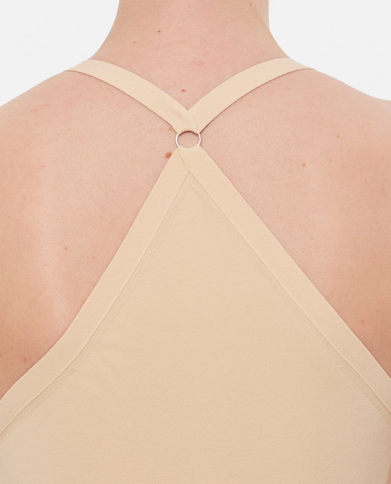 Shop Quira Viscose Dancer Tank Top In Beige