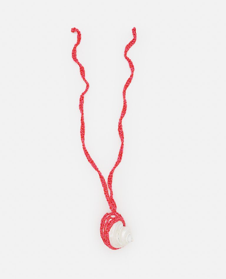 Alanui  ,  Helix Seashell Cord Necklace  ,  Orange TU