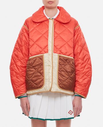Fay - QUILTED SHORT COLORBLOCK COAT