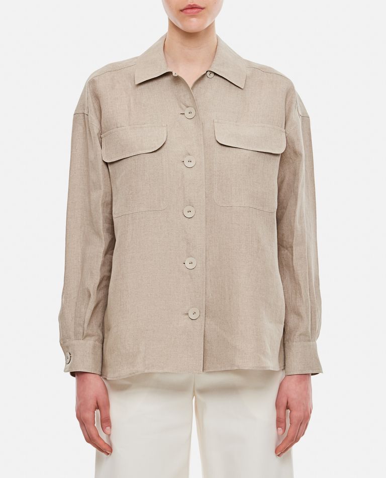 LINEN WOOL シャツ ¥ 14,300 - tax in FRENCH LINEN WASHER SHIRT｜HELIOPOLE｜HÉLIOPÔLE（エリオ