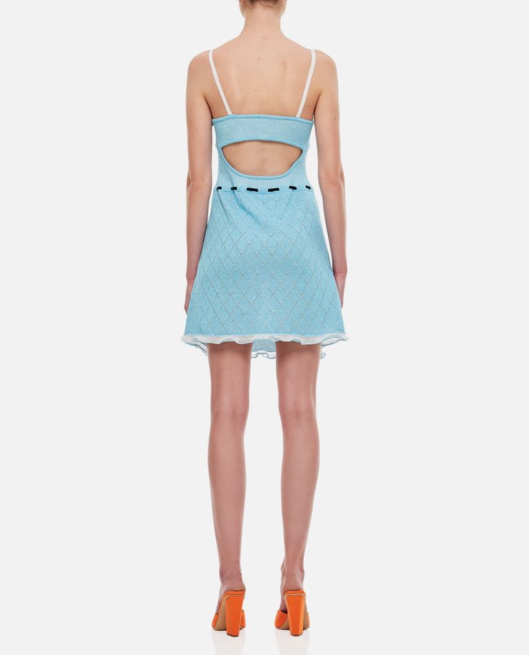 Shop Cormio Lingerie Mini Dress In Sky Blue