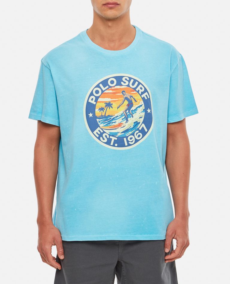 Shop Polo Ralph Lauren Short Sleeve-t-shirt In Sky Blue