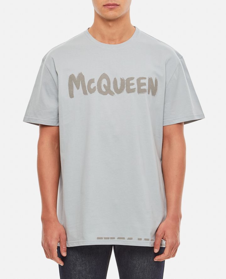 Alexander McQueen - T-SHIRT CON STAMPA GRAFFITI_1