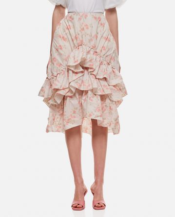 Simone Rocha - GATHERED FRILL TAFFETA MIDI EGG SKIRT