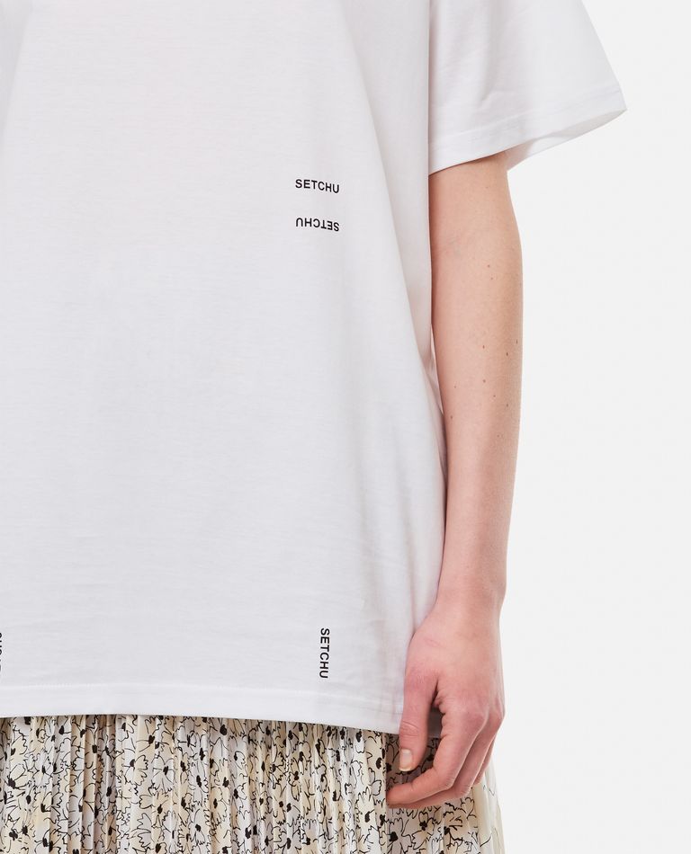 Shop Setchu Origami T-shirt In White