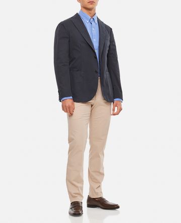 Boglioli - SINGLE-BREASTED JACKET IN STRETCH COTTON TWILL, 2 BUTTONS