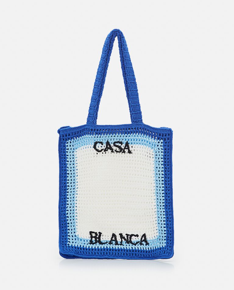 ATLANTIS COTTON CROCHET TOTE BAG for Women - Casablanca sale | Biffi