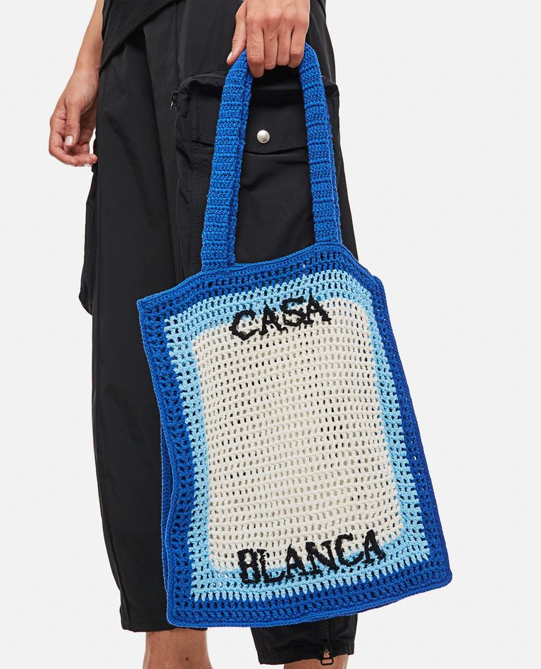 ATLANTIS COTTON CROCHET TOTE BAG for Women - Casablanca sale