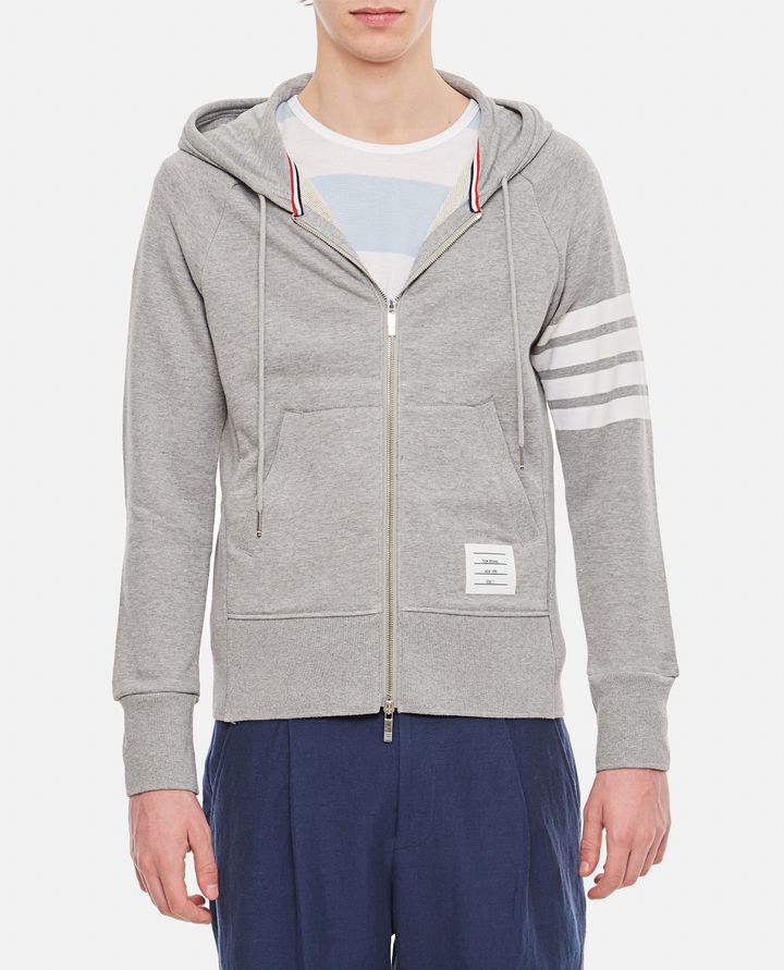 Thom Browne - CLASSIC FULL ZIP HOODIE IN CLASSIC LOOPBACK W/ ENGINEERED 4 BAR_2