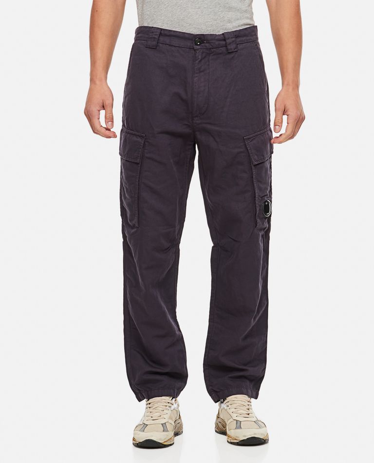 COTTON LINEN CARGO PANTS